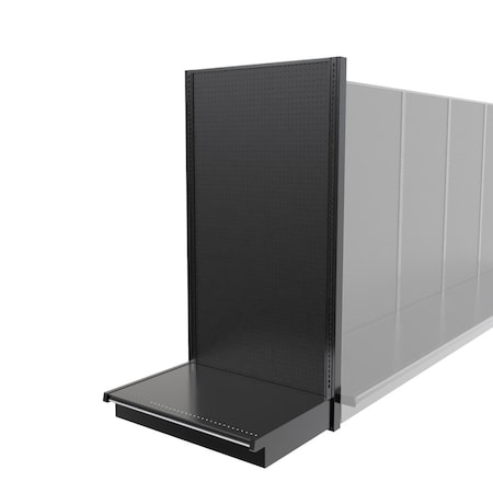 Lozier Gondola Shelving End Cap Black 36W 72H 25D P375S-EC